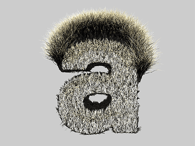 Hairy Letter A 3d cinema4d hair lettering type typography