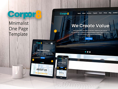 Copor8 One Page Website Template onepage template website