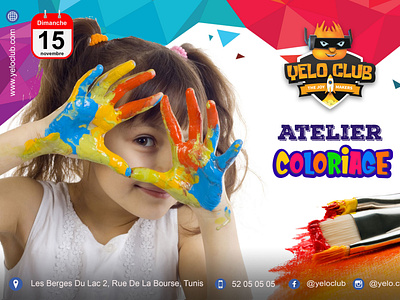 Affiche Club coloriage - Coloring club Poster affiche club coloriage coloring event kid kids poster