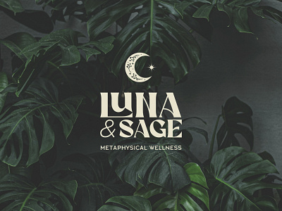 Luna & Sage Primary Logo branding design illustration logo logo design minimal natural vector