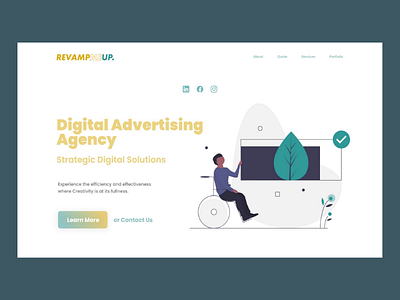 Digital Advertising Agency adobe xd design illustration minimal prototype undraw web design website wordpress