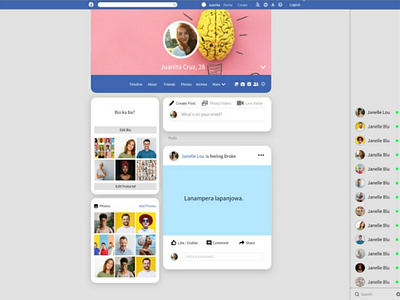 Facebook Profile page redesigned