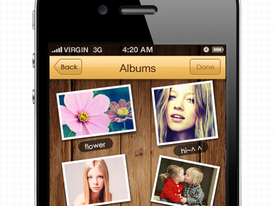 Albums interface iphone ui