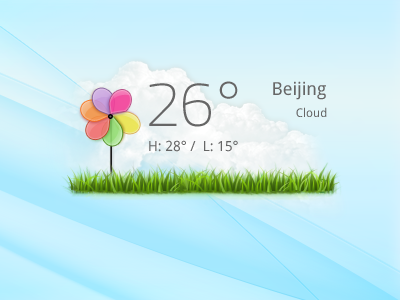 Contextualized Widgets android chengdesign cloud grass iphone widgets