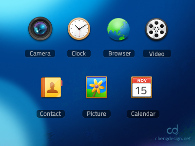 BBK VIVO Icons android browser calendar camera clock contact icon phone picture video
