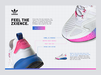 Adidas ZX Landing page
