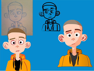 Boy 2d 2d character flat illustration illustrator vector