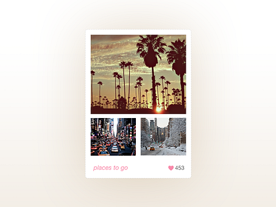 Photo Collection Card card concept desktop heart places social