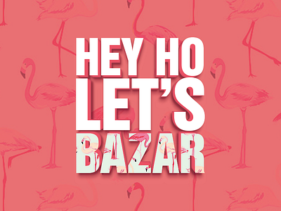 Hey ho! bazar branding fashion flamingo visual identity