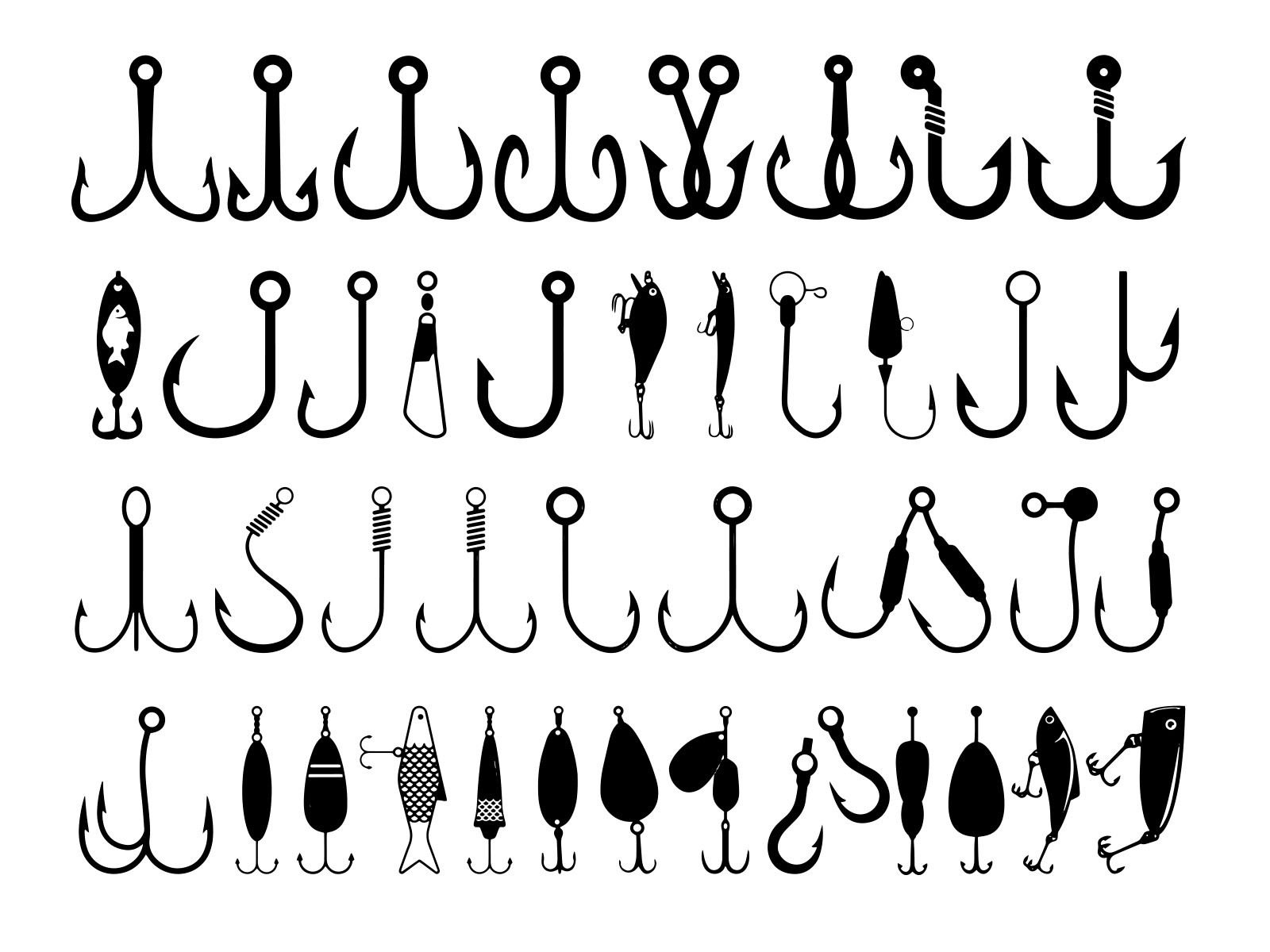 Fishing hook Svg png dxf eps by criske bankat on Dribbble