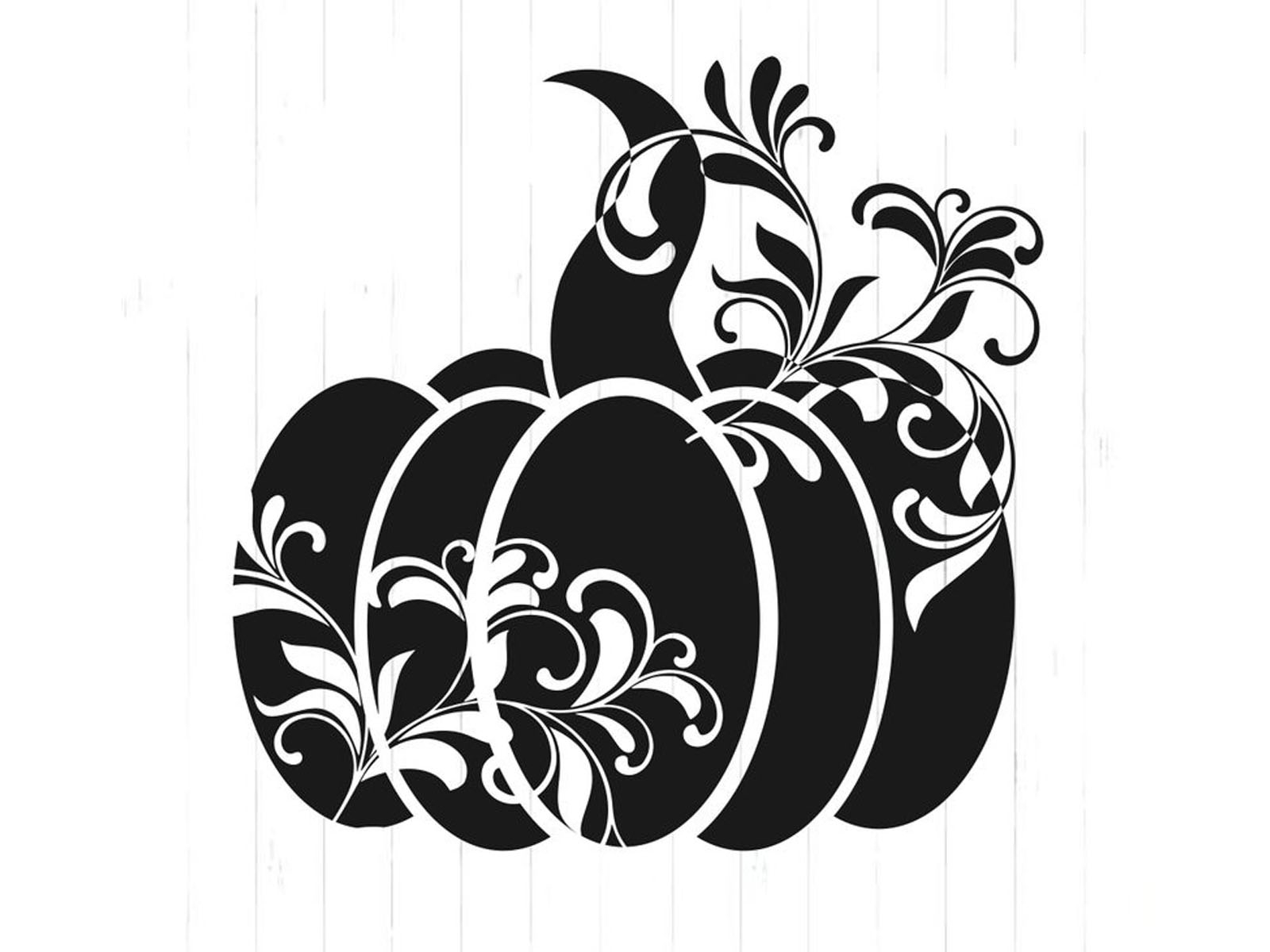 Floral Pumpkin svg png dxf by criske bankat on Dribbble