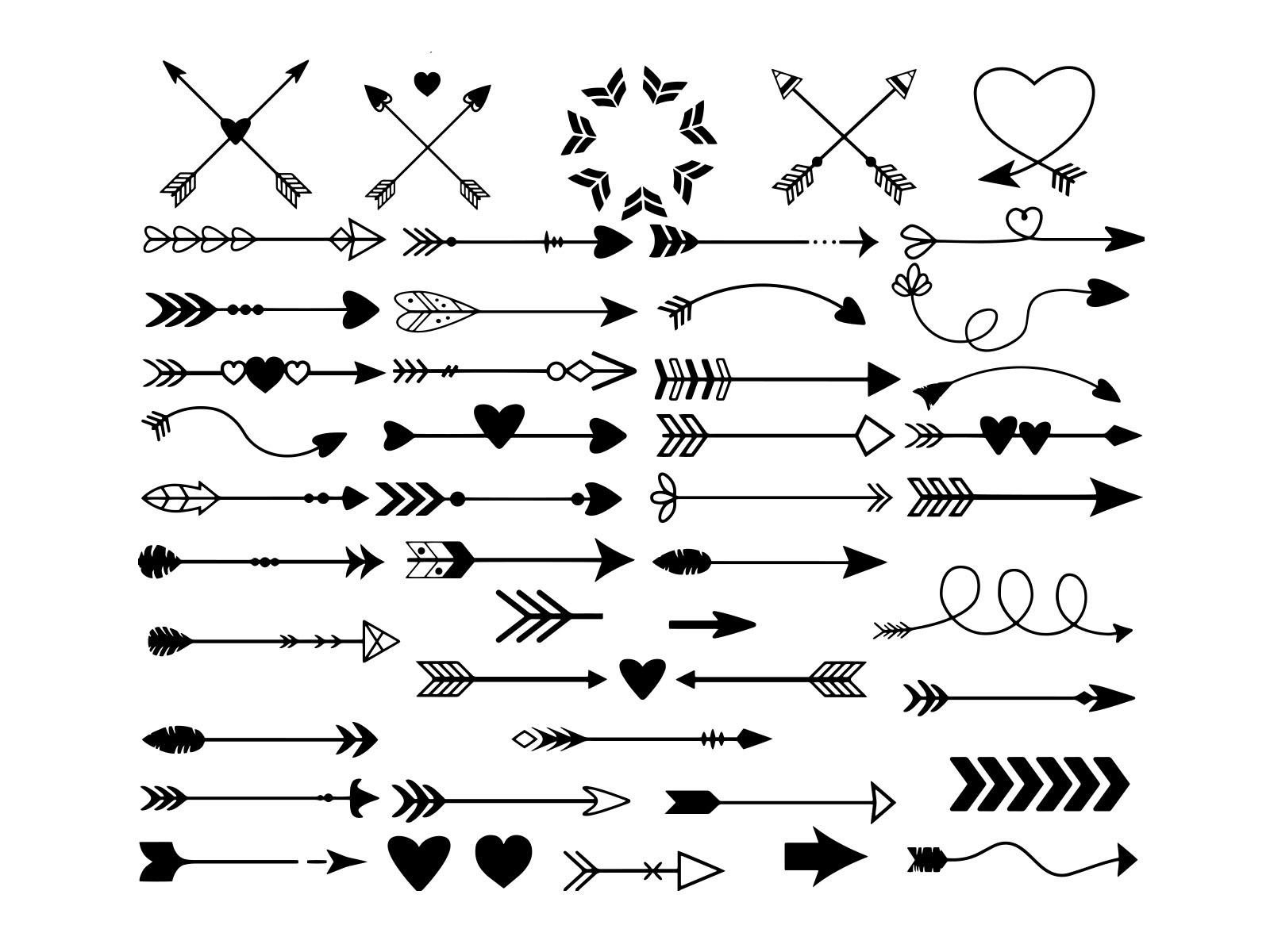 Arrow Silhouette Svg Files 9788