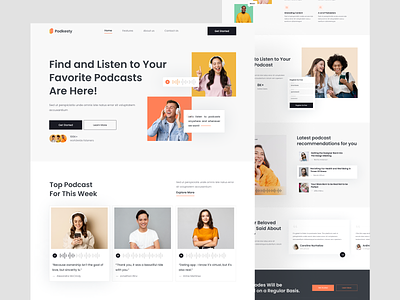 Podkesty - Podcast Landing Page Design