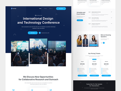 Evently - Event Organizer Landing Page by Ariqah Hasna for Talkin ...