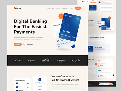 Fancy - Finance Landing Page