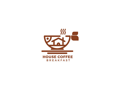 House Coffee Breakfast brand branding branding and identity buy logo coffee coffeeshop for sale logo logo design logodesign logos logotype logotypedesign minimal minimalist logo minimalistic