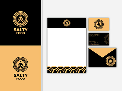 Stationery Design Sailty Food brand brand design brand identity branding branding and identity branding design logo logos luxury minimalistic modern premium stationery stationery design