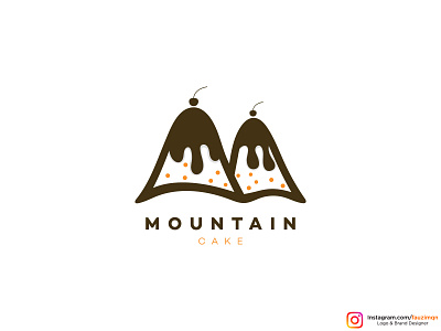 Mountain Cake brand brand design brand identity branding branding design cake cake logo logo a day logo mark logotype minimal minimalist minimalist logo minimalistic mountain