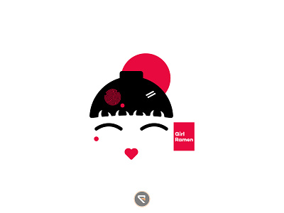 Girl Ramen brand brand identity branding girl japan logodesign logotype minimalist logo ramen