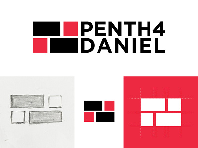 PENTH4 DANIEL Identity brand brand identity branding branding and identity building home logo logo design logotype minimal minimalist minimalist logo property real estate