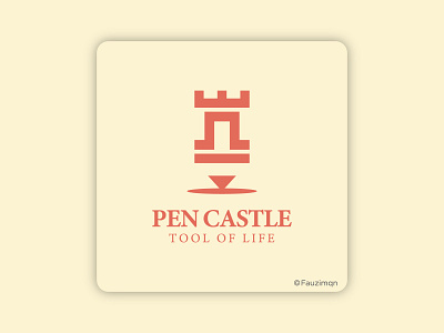 Pen Castle Logo Design brand brand design brand identity branding branding design business buy now castle castle logo company company logo for sale logo logo design logo mark logos minimalist logo minimalistic pen pen logo