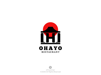 Ohayo Restaurant Logo Branding Identity awesome logo branding classic classic logo japan japan food japanese japanese art japanese food letter h letter h logo letter logo letter o letter o logo logo logo design minimalist logo restaurant branding restaurant logo unique logo