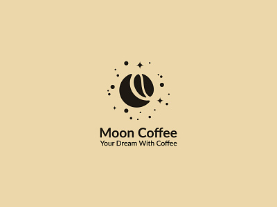 Moon Coffee - Logo Design awesome logo brand brand identity branding coffee logo coffee logo design coffee shop logotype minimal minimalist minimalist logo modern modern logo moon moon logo moonlight moons star star logo