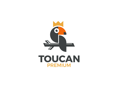 Toucan Premium - Logo animal animal logo animals logo bird bird logo brand brand identity branding design gold logo logo logos logotype luxury logo minimal minimalist logo premium design premium logo toucan toucan logo