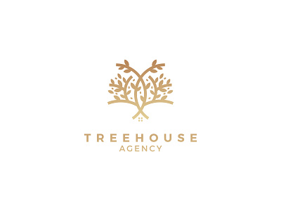 Treehouse logo agency logo brand identity branding house logo logo logo design logotype luxury brand luxury branding luxury logo minimalist logo premium logo real estate real estate agent real estate logo tree house tree logo treehouse