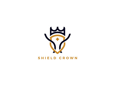 Shield Crown Logo Design brand branding branding design branding identity crown crown logo logo logo branding logo identity logodesign logotype minimal security shield shield logo