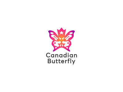 Canadian Butterfly - Logo Design brand branding brandingidentity butterfly butterflylogo canada canda logo designer identity logo logodesign logotype minimal minimalist uniquelogo