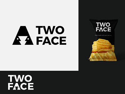 Two Face - Negative Space Logo
