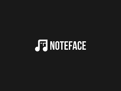 NoteFace brand branding identity logo logo brand identity logo design logomark logosimple logotype minimalist logo music music branding music identity musiclogo negative space negativespace note notelogo simple unique logo