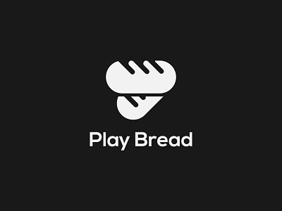 Play Bread black brand branding bread bread branding bread logo cake design logo logo minimal logodesign logotype minimal minimalist play restaurant branding restaurant logo ui vector white