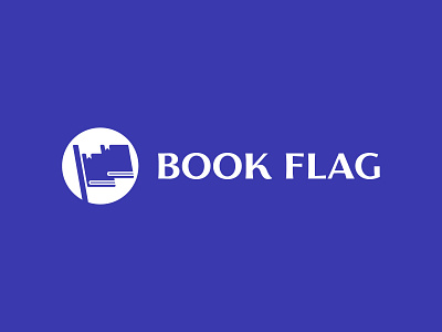 Book Flag Logo book brand branding case design flag illustration logo logodesign logotype mark minimal student study vector