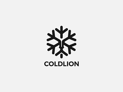 Cold Lion Logo Design animal animal logo brand branding cold design graphic design ice identity lion lion logo logo logo concept mark minimal minimalist nature simple star winter