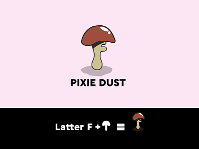 Logo mushroom For "Pixie Dust" branding design designer freelancer icon illustration minimal photoshop typography vector