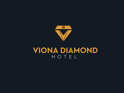 Viona Diamond Hotel branding design designer freelancer illustration logo minimal photoshop typography vector