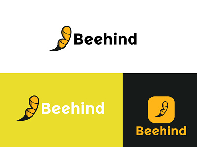 Beehind Logo Design buy logo design for sale freelance designer freelancer full time icon illustration logo concept logo mark logodesign logos logotype minimal photoshop popular typography