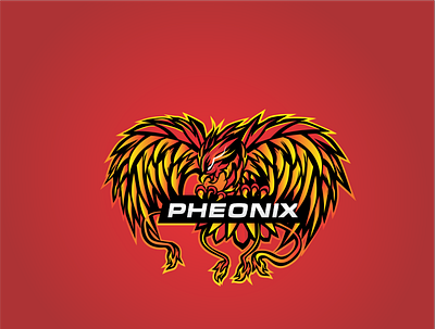 PHEONIX design gaming illustrations logo pheonixlogo pheonixlogo photoshop sport logo