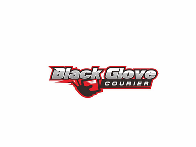 Black Glove Courier logo design transport anda logistics