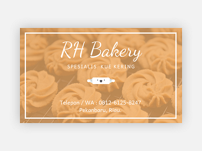 RH Bakery - Brown brand card sticker brand sticker design
