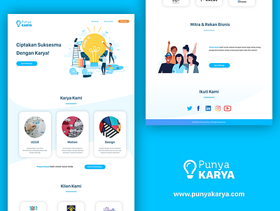Punya Karya Landing Page agency website landing page design landingpage webdesign website website design