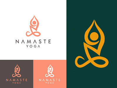 NAMASTE YOGA brand identity branding business logo design graphic design icon illustration logo logo design logo designer logo idea logo mark logotype minimalist minimalist logo modern logo namaste logo namaste yoga logo proffesional logo unique logo design yoga logo