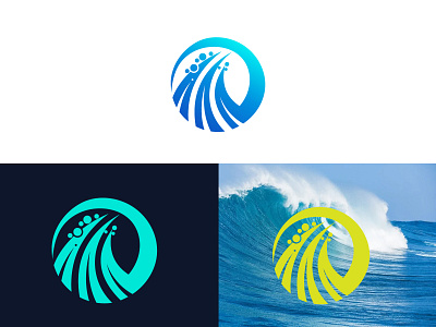 Ocean Wave logo brand design brand identity branding gradient logo graphic design icon illustration logo logo design logo designer logo ideas logo mark logo vector logotype minimal modern logo ocean logo visual identity water wave logo