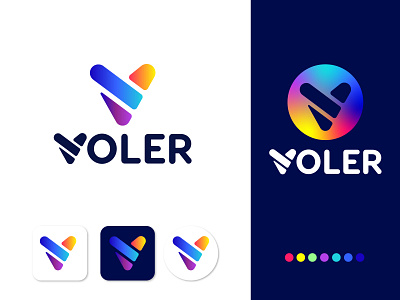 Voler And V Letter Logo Design abstract logo brand identity branding colorful logo gradient logo icon logo logo design logo designer logo mark logotype minimal minimalist logo modern logo design professional logo symbol logo v letter logo v logo