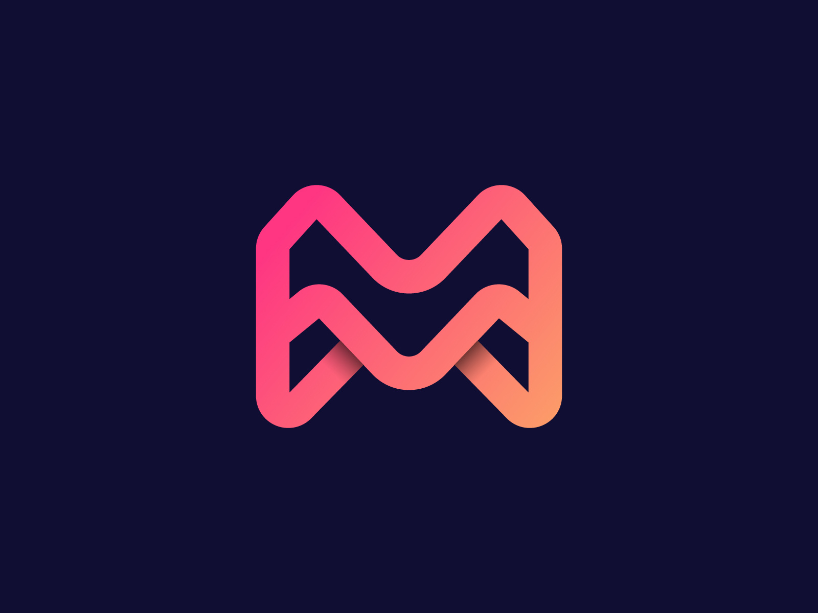 M letter mark logo design icon by Creativegms on Dribbble