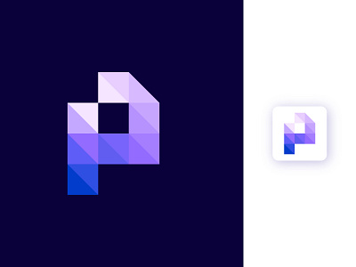 P + pixel letter mark logo design icon brand identity branding business icon illustration logo design logo designer logos logotype minimalist logo design modern logo p letter logo p logo p pixel logo design pixel pixel art pixel logo pixels print typography