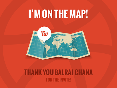 I'm on the map! debut invite map orange thanks tws