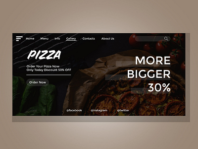 Pizza Landing Page amazing awesome banner business company delicious elegant landing page modern pizza poster simple template web website